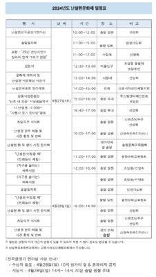 2024년 제26회 난설헌문화제 일정표