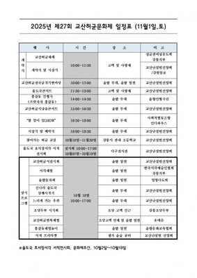 2025 교산허균문화제 일정표